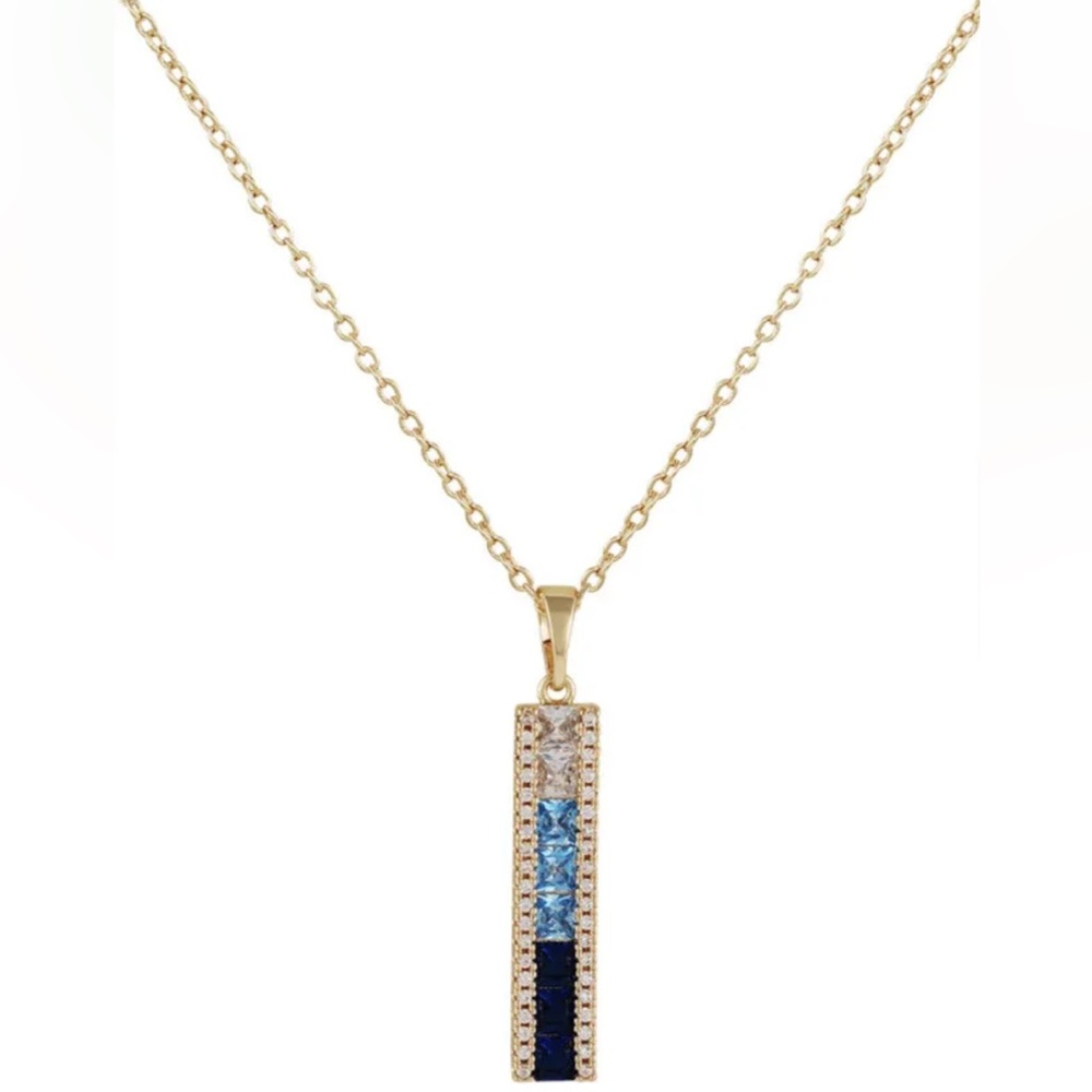 Vince CAMUTO Necklace/Collier Blue Ombré Necklace W/Pouch